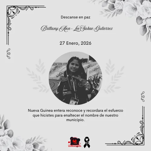 NuevaG-Digital lamentan la partida de Brittany Ann-Lee Sakae Gutiérrez, referente del balonmano femenino.